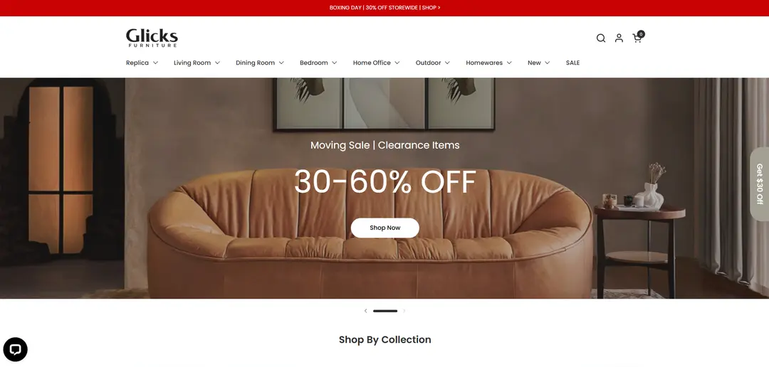 Glicks Furniture — E-commerce